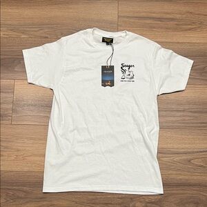 NEW Seager Smokey Tee ‘Here for a Good Time’ in White Size Medium